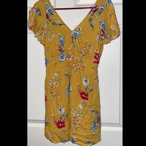 Yellow floral dress